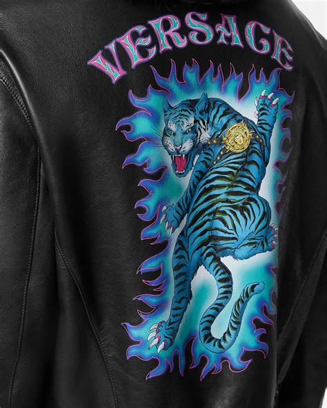 versace leather jacket replica|versace collection leather jacket.